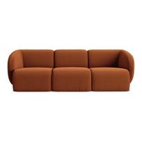 Terakotos spalvos sofa iš velveto 244 cm Lani – Makamii