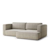 Smėlio spalvos sulankstoma/su sandėliavimo vieta kampinė sofa iš šenilinio audinio (su dešiniuoju kampu/su gultu) Velto – Maison de Rêve
