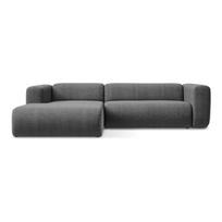 Pilkos spalvos kampinė sofa (su kairiuoju kampu/su gultu) Ekahi – Makamii
