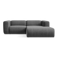 Pilkos spalvos kampinė sofa (su dešiniuoju kampu/su gultu) Ekahi – Makamii