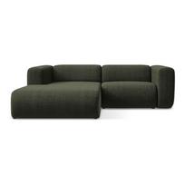 Žalios spalvos kampinė sofa (su kairiuoju kampu/su gultu) Ekahi – Makamii