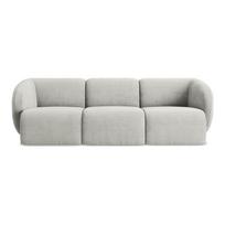 Šviesiai pilkos spalvos sofa iš šenilinio audinio 244 cm Lani – Makamii