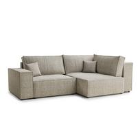 Smėlio spalvos sulankstoma/su sandėliavimo vieta kampinė sofa iš šenilinio audinio (su dešiniuoju kampu/„L“ formos) Tonga – Maison de Rêve