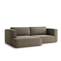 Rudos spalvos sulankstoma/su sandėliavimo vieta kampinė sofa iš šenilinio audinio (su kairiuoju kampu/su gultu) Velto – Maison de Rêve