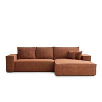 Vario spalvos sulankstoma/su sandėliavimo vieta kampinė sofa iš šenilinio audinio (su dešiniuoju kampu/su gultu) Maze – Maison de Rêve