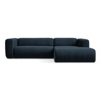 Mėlynos spalvos kampinė sofa (su dešiniuoju kampu/su gultu) Ekahi – Makamii