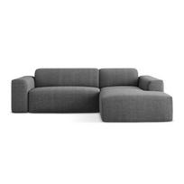 Pilkos spalvos kampinė sofa (su dešiniuoju kampu/su gultu) Keli – Makamii