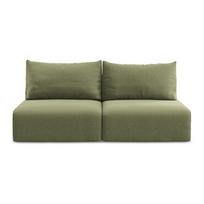Žalios spalvos sulankstoma/su sandėliavimo vieta sofa iš velveto 216 cm Kalena – Makamii