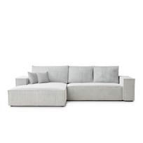 Šviesiai pilkos spalvos sulankstoma/su sandėliavimo vieta kampinė sofa iš šenilinio audinio (su kairiuoju kampu/su gultu) Maze – Maison de Rêve