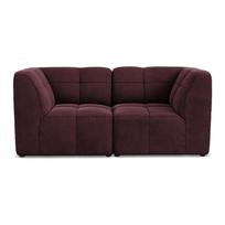Bordo spalvos sofa iš velveto 180 cm Aloha – Makamii