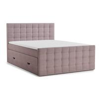 Violetinės spalvos spyruoklinė lova su sandėliavimo vieta 200x200 cm Tasca – Maison de Rêve