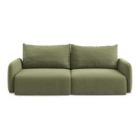 Žalios spalvos sulankstoma/su sandėliavimo vieta sofa iš velveto 238 cm Kalena – Makamii
