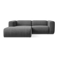Pilkos spalvos kampinė sofa (su kairiuoju kampu/su gultu) Ekahi – Makamii