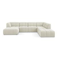 Smėlio spalvos kampinė sofa iš boucle („U“ formos) Aloha – Makamii