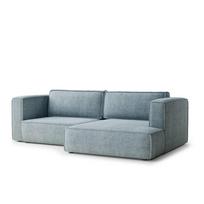 Šviesiai mėlynos spalvos sulankstoma/su sandėliavimo vieta kampinė sofa iš šenilinio audinio (su dešiniuoju kampu/su gultu) Velto – Maison de Rêve
