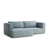 Šviesiai mėlynos spalvos sulankstoma/su sandėliavimo vieta kampinė sofa iš šenilinio audinio (su kairiuoju kampu/su gultu) Velto – Maison de Rêve