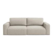 Smėlio spalvos sulankstoma/su sandėliavimo vieta sofa iš kordinio velveto 252 cm Kona – Makamii