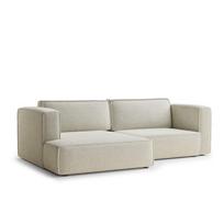 Kreminės spalvos sulankstoma/su sandėliavimo vieta kampinė sofa iš šenilinio audinio (su kairiuoju kampu/su gultu) Velto – Maison de Rêve