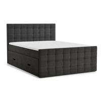 Antracito spalvos spyruoklinė lova su sandėliavimo vieta 160x200 cm Tasca – Maison de Rêve