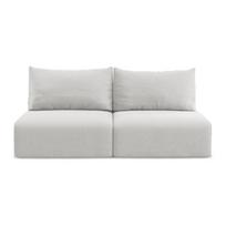 Šviesiai pilkos spalvos sulankstoma/su sandėliavimo vieta sofa iš velveto 216 cm Kalena – Makamii