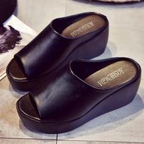 Vasaros Sexys Šlepetės Moterims Pleištai Platforma Paplūdimio Šlepetės Sandalai Šlepetės Moterims Juodi Moteriški Batai Moterims Zapatos Mujer 36 balta