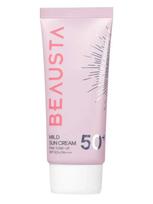 BEAUSTA Apsauginis veido kremas nuo saulės MILD SUN CREAM PINK TONE-UP SPF50+, 50 ml