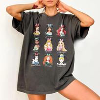 Disney Princesių Parašų Comfort Color Marškinėliai Pelenė Belle Rapunzel Snieguolė Ariel Disney Mergaičių Kelioninis Marškinėlis Kvėpuojantis Minkštas S