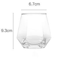 320ml Daugiaspalviai vyno taurės Šešiakampės Deimanto formos stiklinės Taurė viskiui Šventės Individualizuota vyno taurė Ledo ritulio taurė 320ml 1pcs skaidri