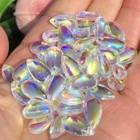 100 PCS AB Colorful Water Drop Crystal Transparent Glaze Bead Necklace Glass Bead  Jewelry Making 100pcs