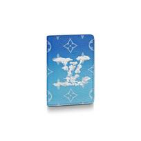 Louis Vuitton Blue Sky White Cloud Pocket Coated Canvas Wallet Men wallet M69679 Box(Basic Set+Box)