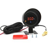 Apvalus LCD skaitmeninis automobilio sunkvežimio vandens temperatūros matuoklis 10 mm temperatūros jutiklis Temperatura Moto matuoklis su 28 mm 30 mm 32 mm 34 mm adapteriu