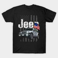 Vyriški juodi marginti marškinėliai Wrangler Jl Jeepcar Jeep vėliava Be pjūvio Perdavimo popieriaus spauda Medvilniniai marškinėliai L juoda