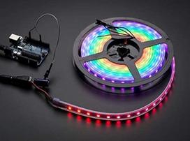 "Adafruit NeoPixel" skaitmeninė RGB LED juosta - juoda 60 LED 1461