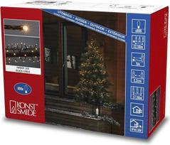 "Konstsmide" mikro LED kompaktiški žibintai, 800 gintarinių diodų, 30 V lauko transformatorius (IP44), 6 W, juodas kabelis - 3869-800, gintarinis