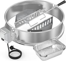 "onlyfire BRK-6110 Upgrade Stainless Steel Rotisserie Ring Kit Fits Weber 22" anglių kepsninėms su 2 pakuotėmis anglių krepšelių ir 10 pakuočių lašelinių tinka daugumai kitų 22,5" kepsninių