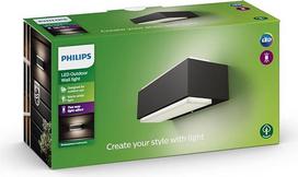 "Philips myGarden Stratosphere" LED lauko sieninis šviestuvas, 9 W, antracito spalvos, šiltai balta šviesa (su 1000 liumenų)