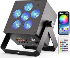 50 W akumuliatoriaus LED par prožektorių programėlės valdymas, RGBWA UV scenos šviesa 5200 mAh įkraunama, palaiko IR nuotolinio valdymo pultą, 2,4 GHz belaidis D MX valdymas vestuvių diskotekų DJ vakarėliams