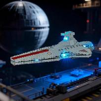 BRIKSMAX LED apšvietimas "Lego Star Wars" "Venator" klasės atakos kreiseriui 75441, suderinamas šviesų rinkinys kaladėlėms - be "Lego" rinkinio, aukščiausios kokybės dekoratyvinė šviesa modeliams kurti