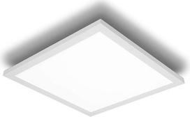 IMPTS "Unltra" LED lubų šviestuvas plokščias kvadratinis skydas Šilta balta 40 x 40 cm 21 W 1950 LM, skirtas biurui, virtuvei, vonios kambariui, svetainei