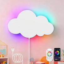 KZT LED sieninis šviestuvas RGB spalvų keitimo sieninis šviestuvas su nuotolinio valdymo pulteliu Vaikų kambario pritemdomas naktinis šviestuvas Modernus vidaus naktinis šviestuvas su kištuku miegamajam kambariui Svetainė Viešbutis Debesys Sienų apšvietim