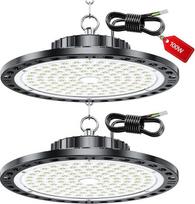 LED vidaus prožektoriai - 2 vnt. 100 W 10000 LM UFO vidaus apšvietimo LED su transformatoriumi, IP65 vandeniui atsparus dirbtuvių lubų šviestuvas, 6500 K UFO pramoninis šviestuvas, skirtas garažams, gamykloms, verslui