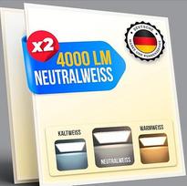 prosto LED panelė 62 x 62 lubų šviestuvas | 4000 lm, įskaitant maitinimo šaltinį | lubų panelė | montavimas be mirgėjimo | biuro lubų šviestuvas | biuro lempa | šilta balta 3000 kelvinų (neutrali balta 4000)