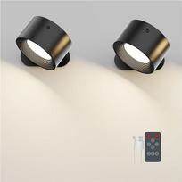 Vidaus sieninis šviestuvas, sieninis šviestuvas su nuotolinio valdymo pulteliu, reguliuojamo ryškumo su baterija ir USB įkrovimo prievadu, LED sieninis šviestuvas, jutiklinis valdymas, 3 ryškumo lygiai, 3 spalvų režimai, pasukamas 360° kampu, skirtas svet