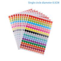 10Sheets Polka Circle Marking Sticker Colored Dot Stickers Diary Decoration Office Classroom Party Decoration