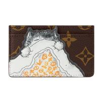 Louis Vuitton X Grace Coddington Bendradarbiavimas Catogram Katės miegas Monogramos dengto audinio kortelių laikiklis Moteriški aksesuarai Ruda M15155 Basic Set (Bag+Dust Bag)