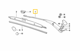 BMW E34 Kairysis Šluostės Rankena Originalus 61611384135