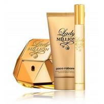 Paco Rabanne Lady Million rinkinys moterims (50 ml. EDP + 10 ml. EDP + 75 ml. kūno losjonas)