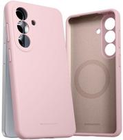 Rožinis (Smėlio) dėklas Samsung Galaxy A37 5G telefonui "Mercury Pure Magsafe Silicon Case"