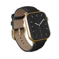 BURGA Leather Strap + Gold for Apple Watch 40/41/42 mm - Don't Text