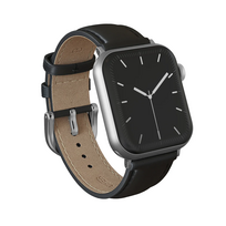 BURGA Leather Strap + Silver for Apple Watch 44/45/46/49 mm - Don't Text